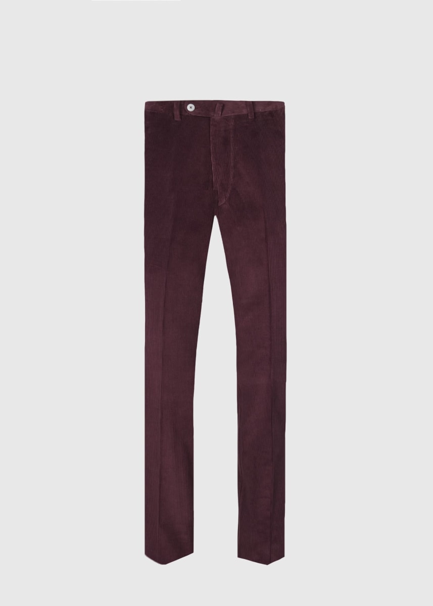 Soft Corduroy Dress Trouser - Plum