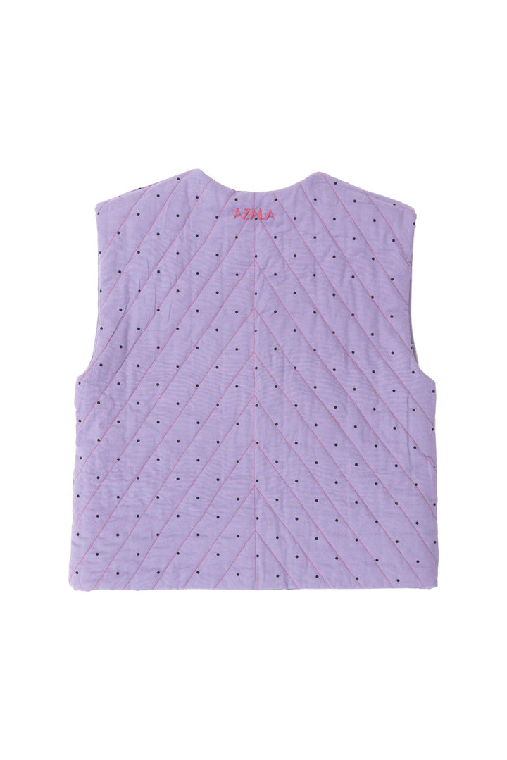 Reversible Quilted Kids Vest - Fuchsia Liberty Fabric