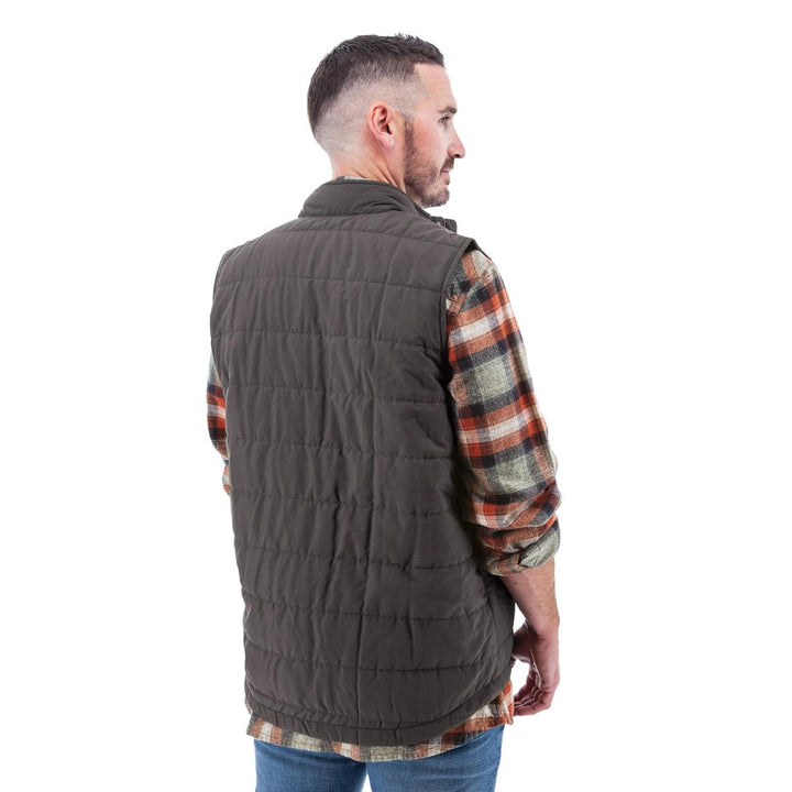 Jameson Recycled Quilted Vest - Smoke