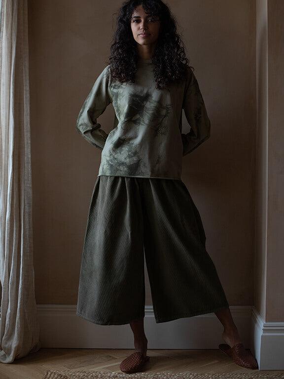 The Tie-Dye Sweatshirt - Women's - Sage tie-dye