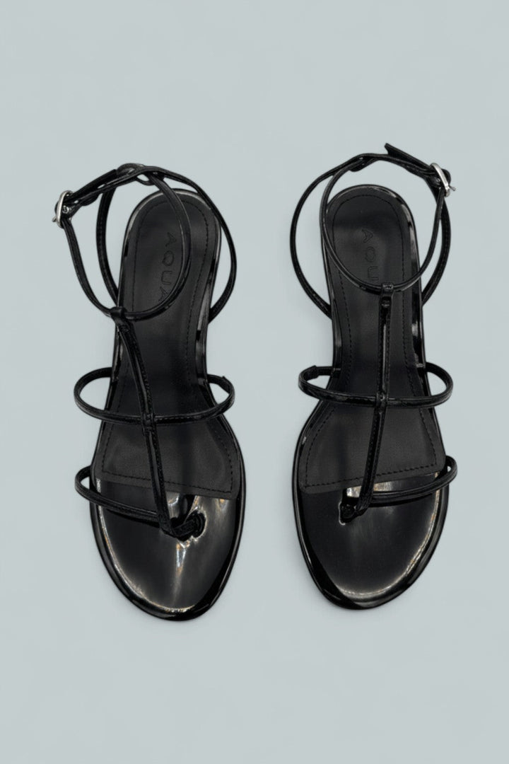 Tomas Strappy Sandals - Black Patent