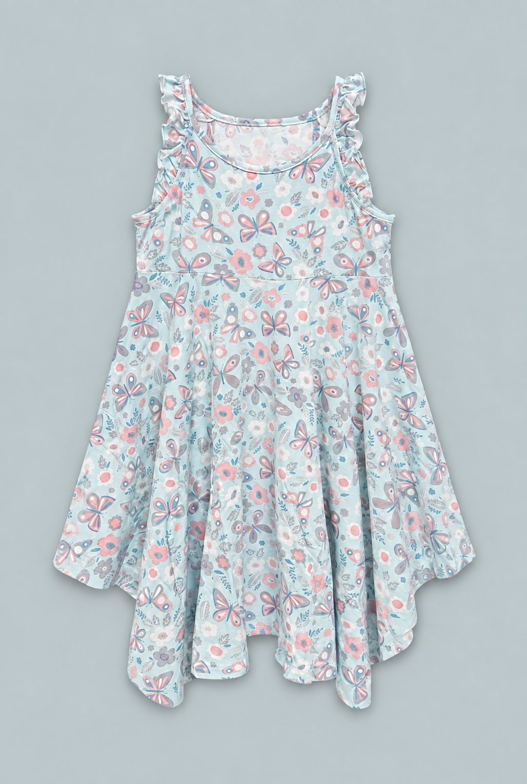 Emma's Racerback Dress - Butterfly Aqua