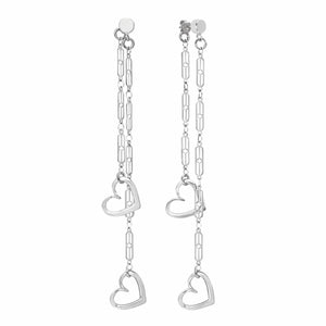 Con Amor Silver Dangle Earrings