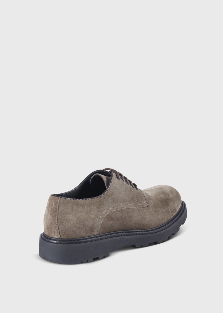 Baylor Suede Lace Up Derby - Taupe