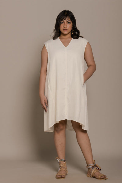 The Musical Dusk Dress - Shell Off/White