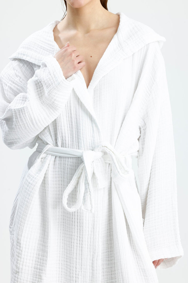 Muslin White Bathrobe