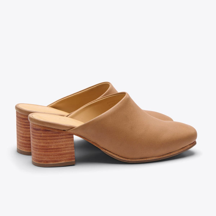 All-Day Heeled Mule - Almond
