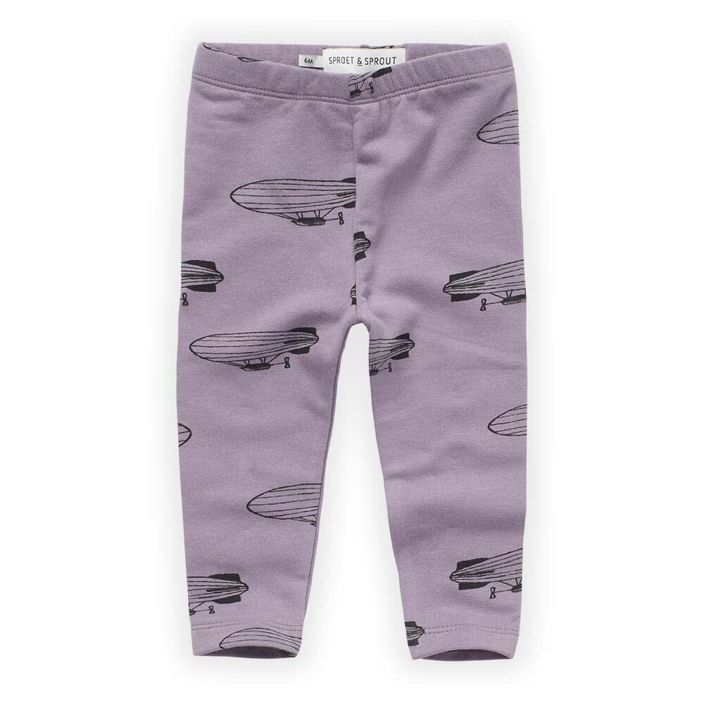 Zeppelin Print Legging - Ice Purple Leggings Sproet & Sprout 