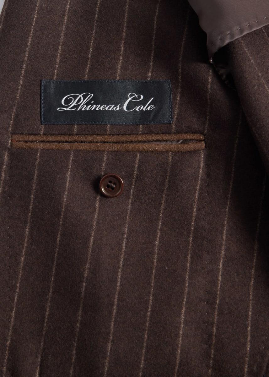 Chalk Stripe Flannel Suit - Brown