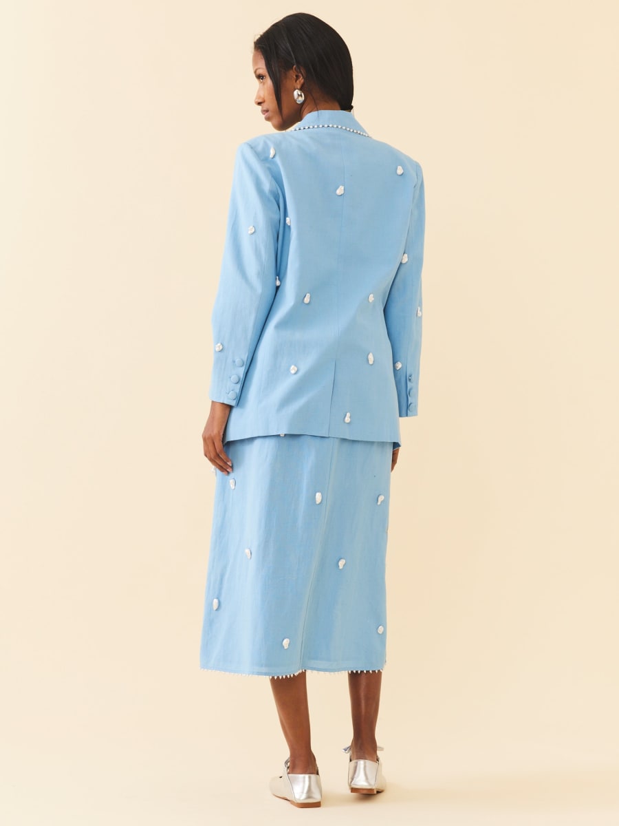 Sloan Blazer - Pearly Blue