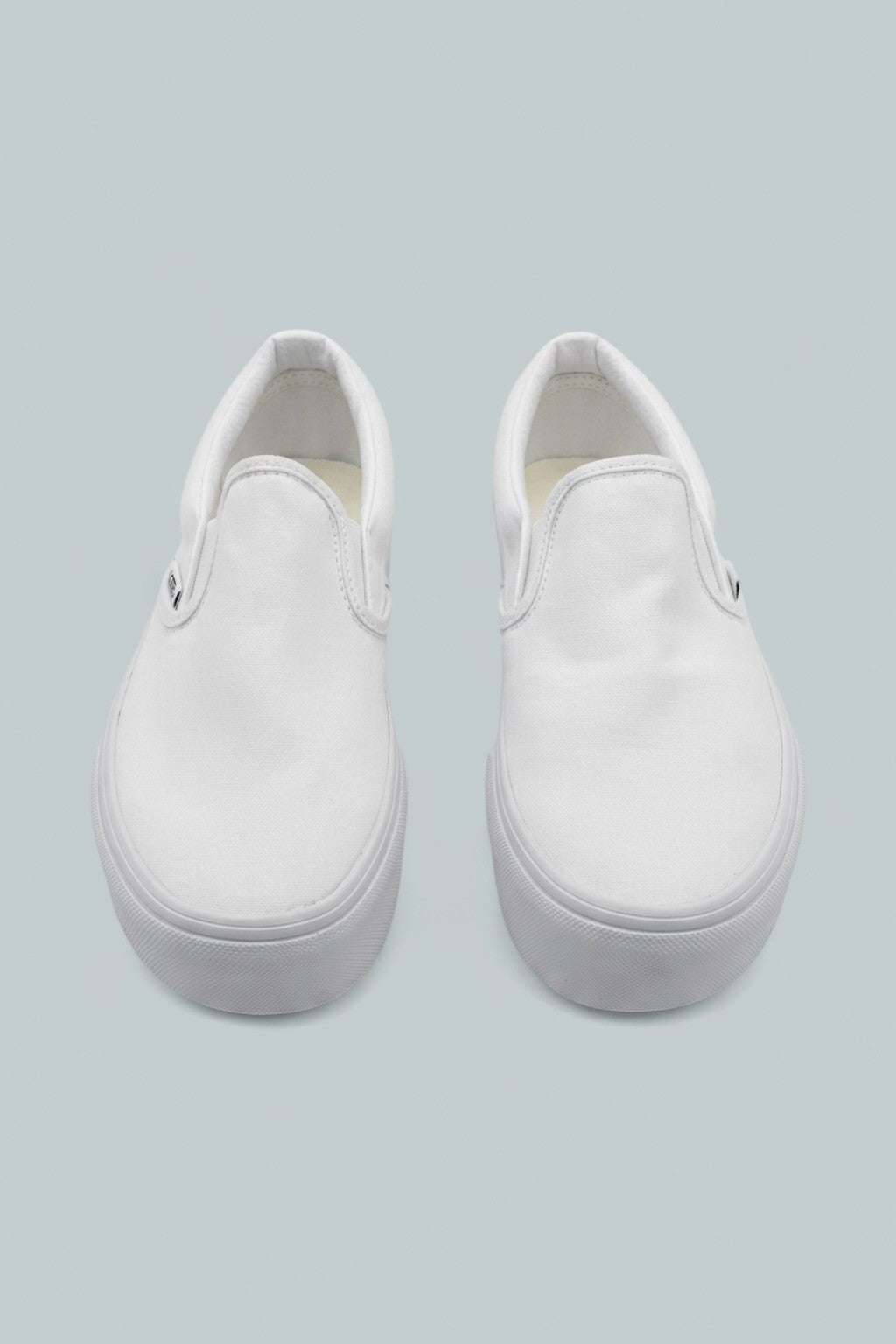 Classic Slip-On Platform Shoes - True White