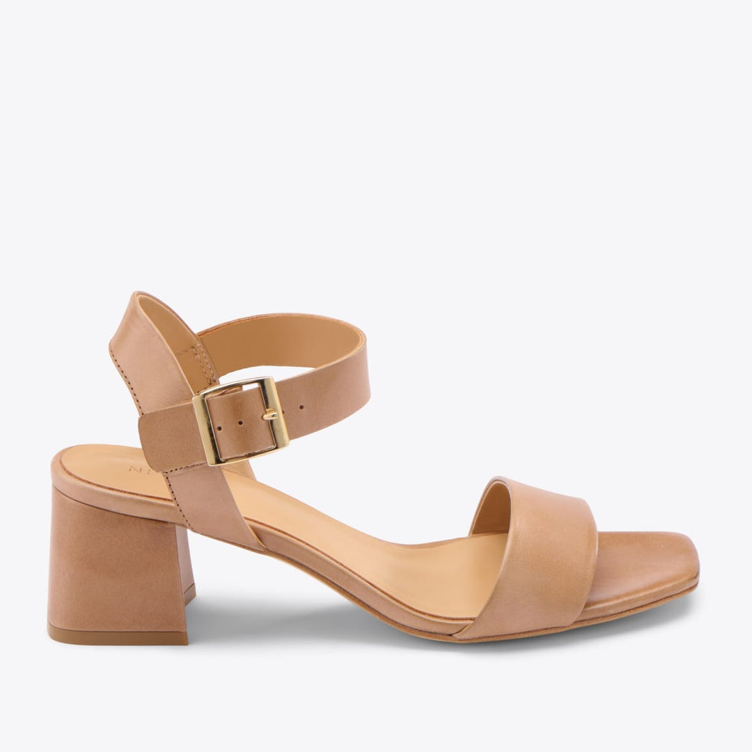 Stella Go-To Block Heel Sandal - Almond