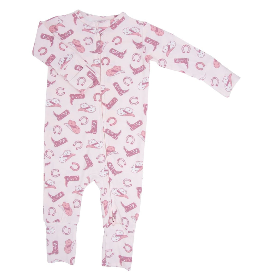 Pink Western Boots Convertible Romper - Gwen