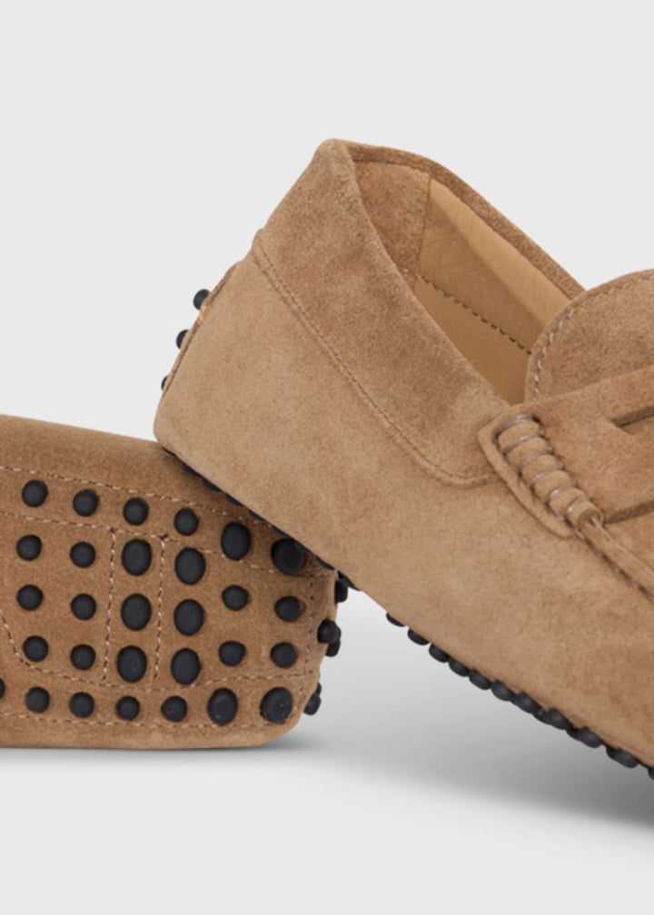 Dario Suede Driving Loafer - Natural