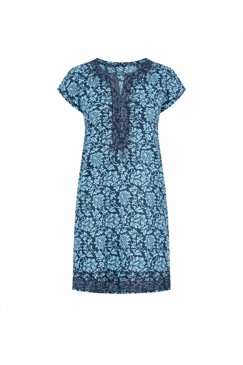 Rowena Tunic - Sea Blue/Indigo