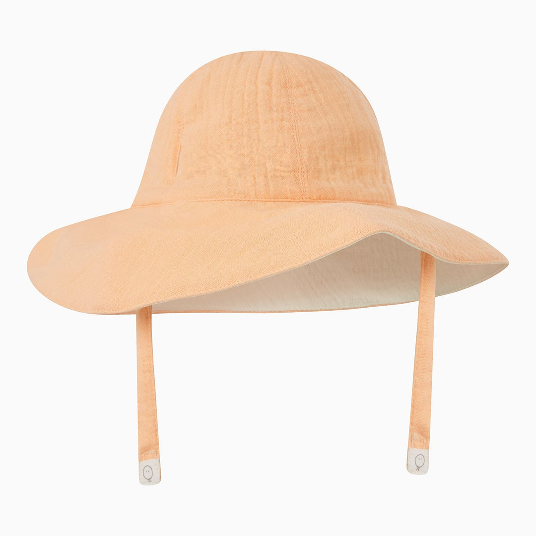 Muslin Reversible Bucket Hat - Peach