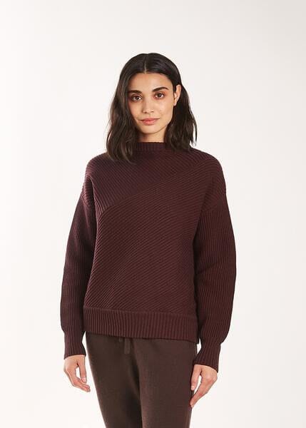 Angled Rib Sweater - Dark Sepia sweater Oyun 
