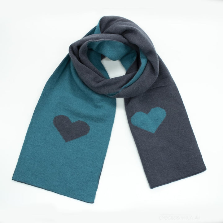 8’’x60’’ Jaquard Scarf Two Tone - D.slate/o. Blue - 8’’X60’’ - Scarf