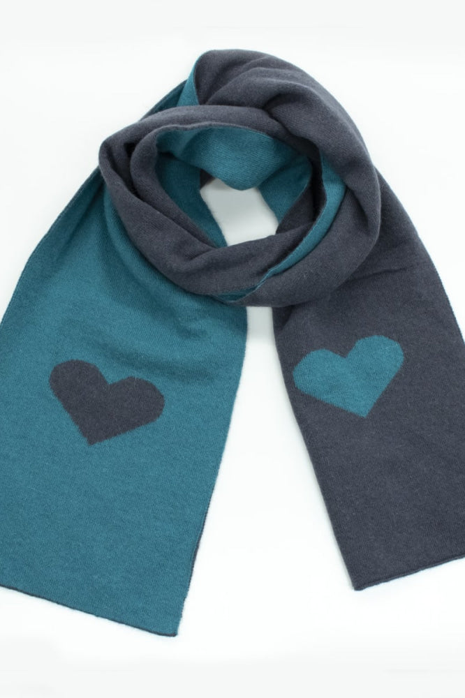 8’’x60’’ Jaquard Scarf Two Tone - D.slate/o. Blue - 8’’X60’’ - Scarf