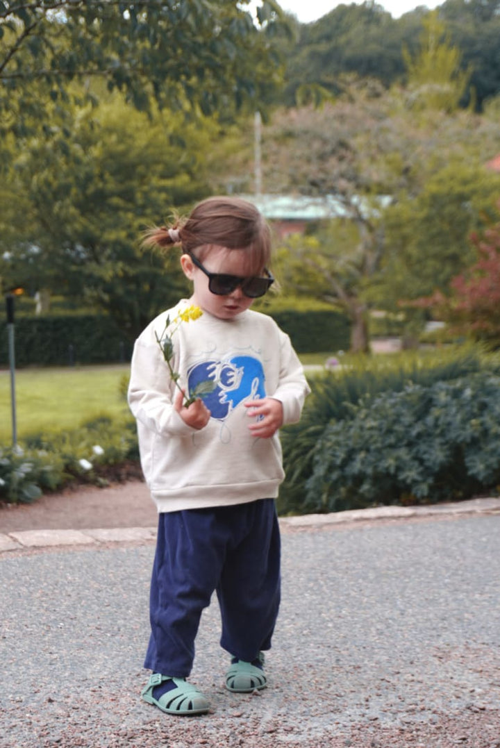 Organic Pima Cotton Sweatshirt - Blue Doves