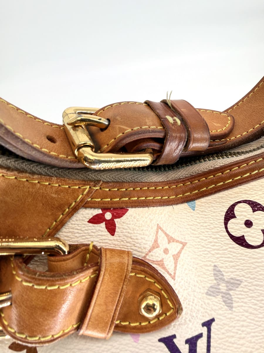 Pre-Owned Louis Vuitton Greta Crossbody Multicolor White