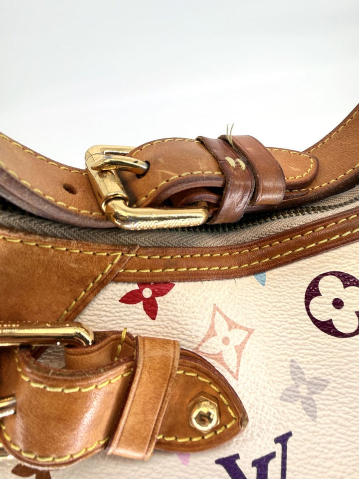 Pre-Owned Louis Vuitton Greta Crossbody Multicolor White