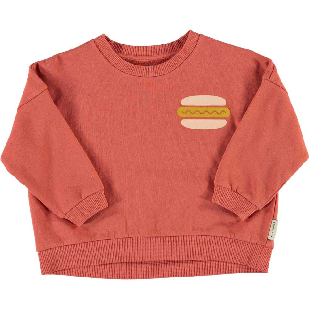 Unisex Sweatshirt - Brick w/ Hot Dog Print Sweatshirts Piupiuchick 