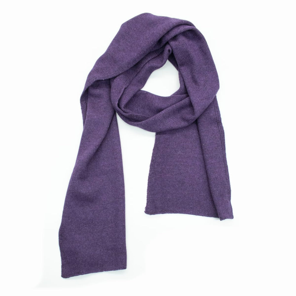 9.5’’x66’’ Plain Jersey Scarf With Lurex - Aubergine - 9.5’’X66’’ - Scarf