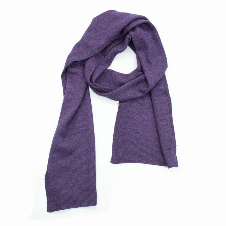 9.5’’x66’’ Plain Jersey Scarf With Lurex - Aubergine - 9.5’’X66’’ - Scarf