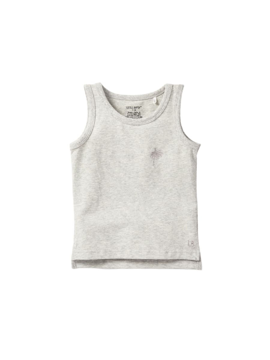 Palm Jersey Tank - Light Heather Grey