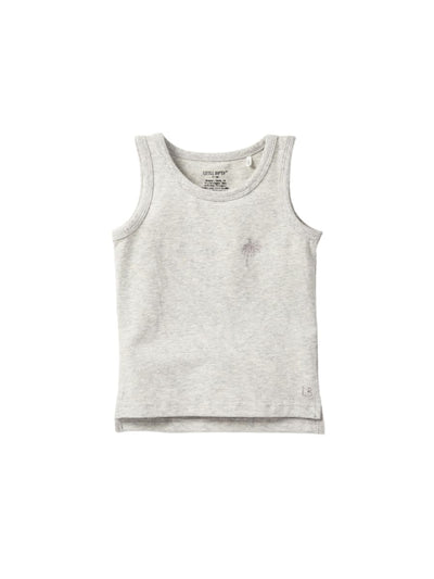 Palm Jersey Tank - Light Heather Grey