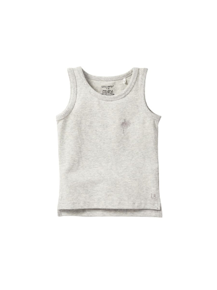 Palm Jersey Tank - Light Heather Grey