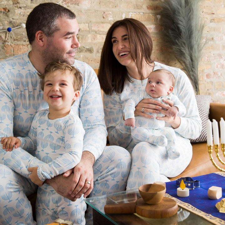 Matching Family One-Piece Baby Pajamas - Light the Menorah