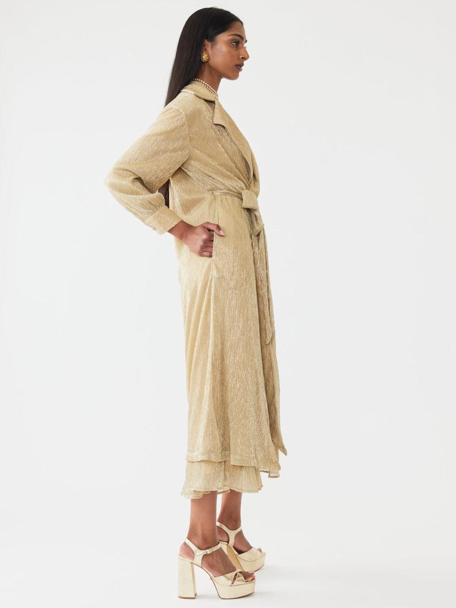 Helen Jacket - Gold Shimmer Crinkle