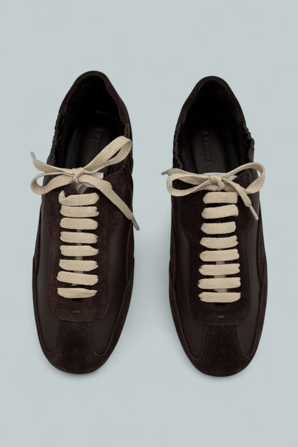 Georgie Leather Combo Sneakers - Cacao
