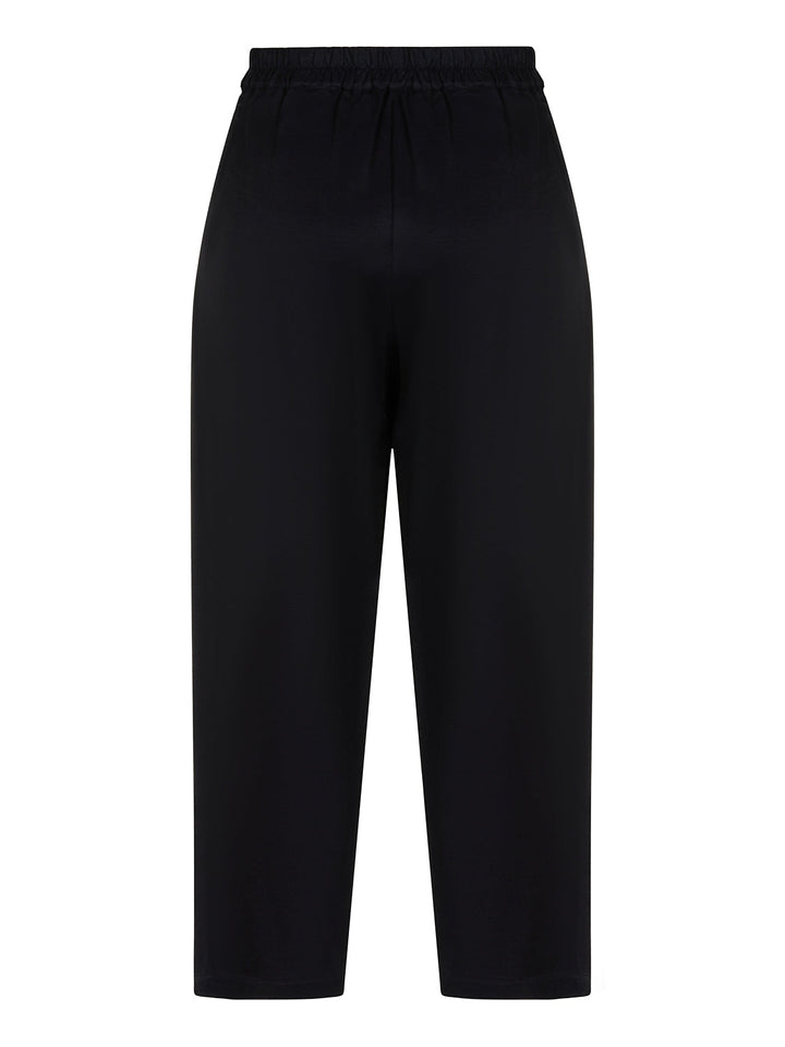 High-Waisted Carrot Pants - Dark Navy