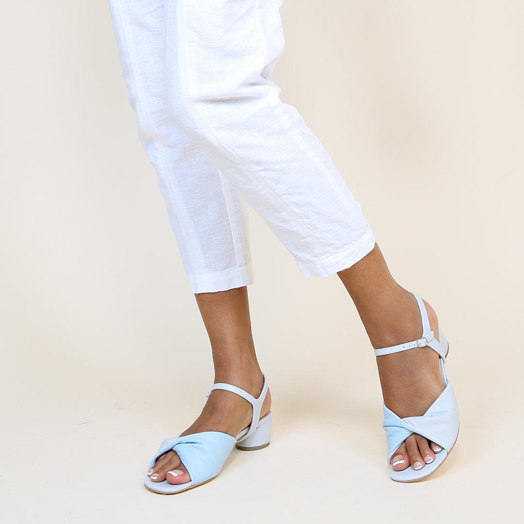 Cloud Grey Lo Twist Sandal + Jackie Strap - Light Gray