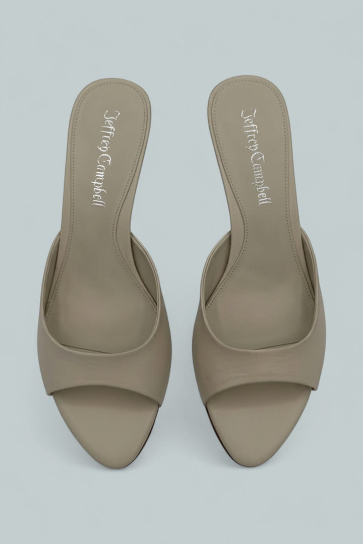 Spy-Kid Kitten Heel Sandals - Bone