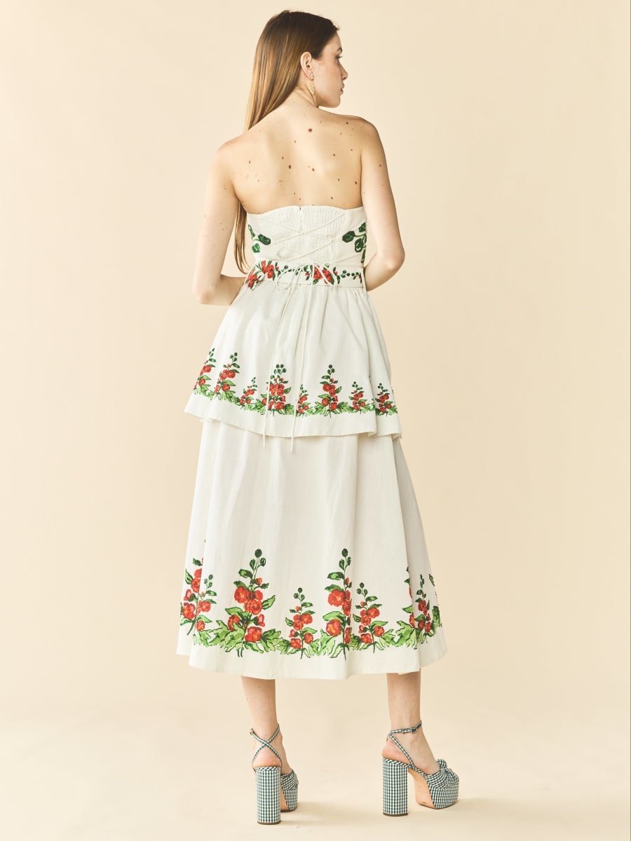 Daisy Dress x Larsen McDowell - White Larsen Watercolor