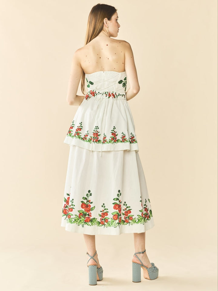 Daisy Dress x Larsen McDowell - White Larsen Watercolor