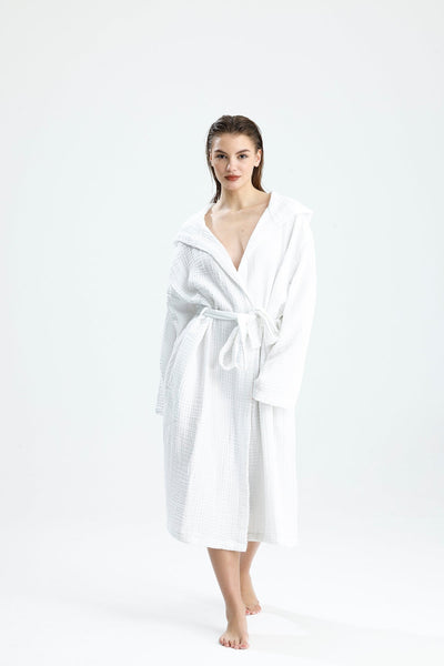 Muslin White Bathrobe