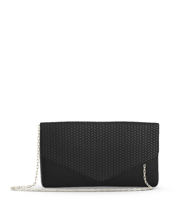 Comodo Envelope Clutch - Woven Black/Black