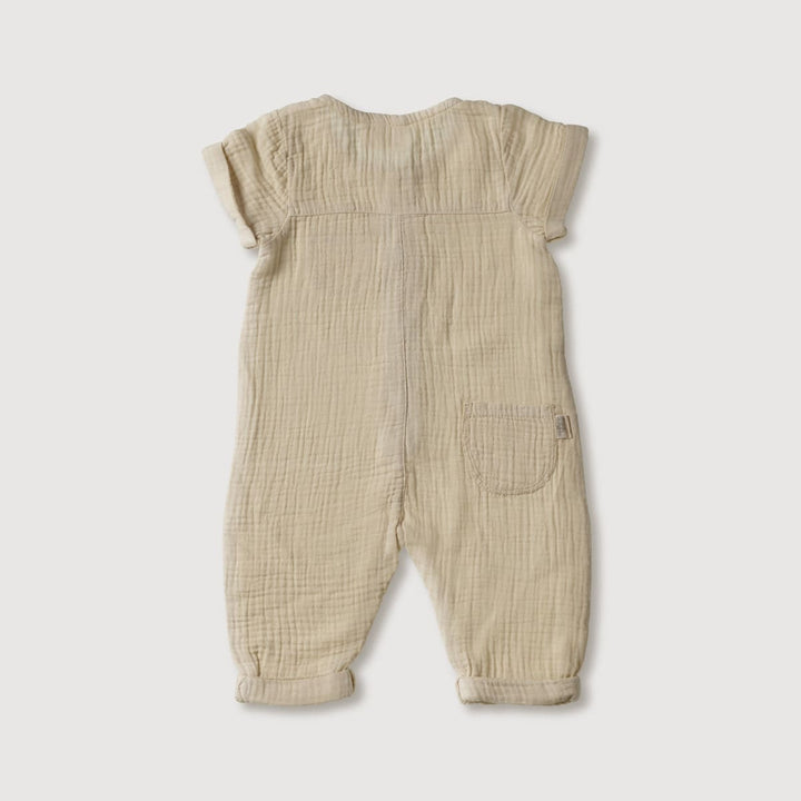 Gauze Jumpsuit - Pebble