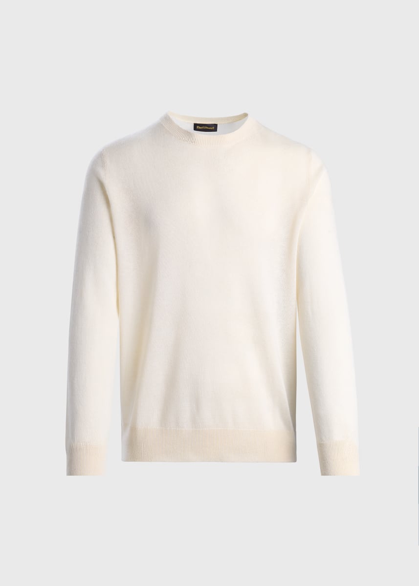 Silk Cashmere Crewneck - White