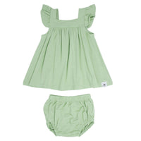 Ruffle Dress & Bloomer - Sage