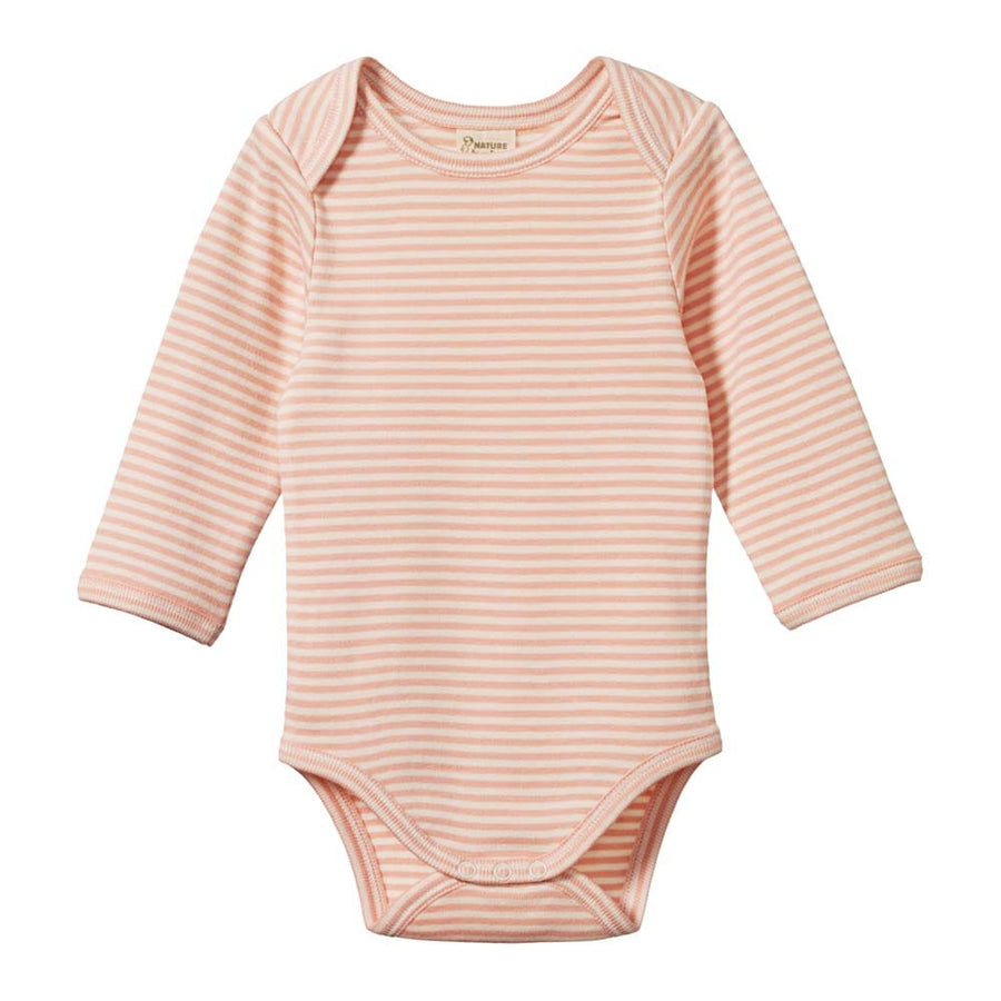 Long Sleeve Bodysuit - Daphne Stripe Bodysuits + Onesies Nature Baby 