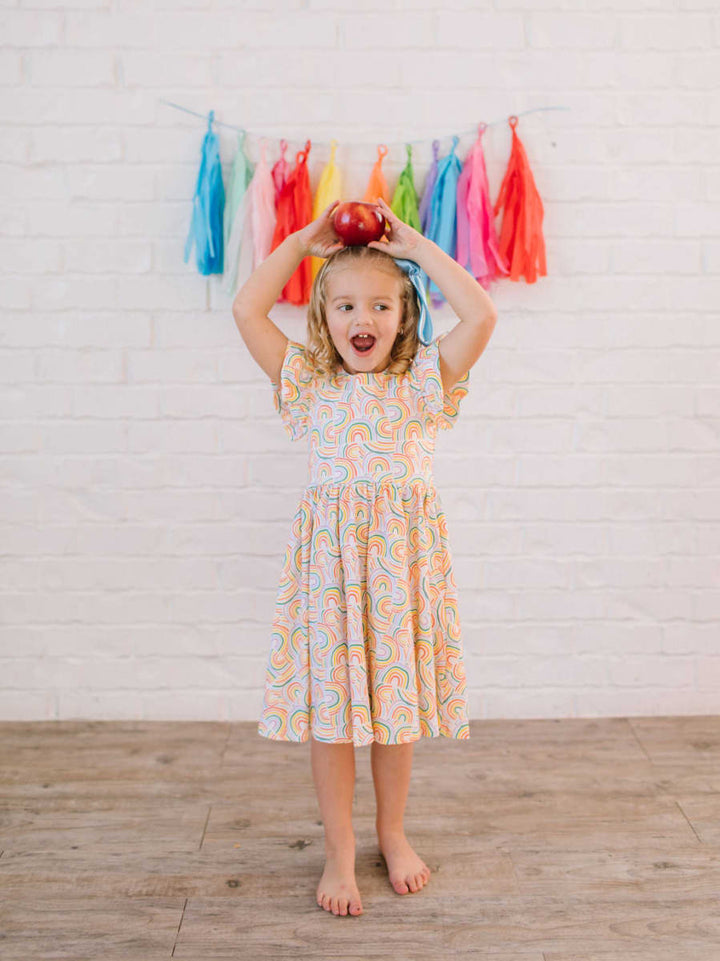 Olivia Dress - Primary Rainbow