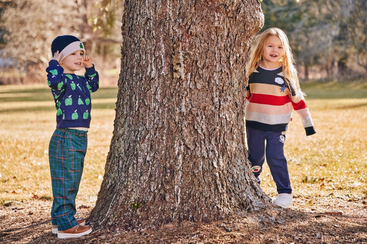 Recycled Cotton Apples Baby Sweatshirt - Blue Ribbon Apple