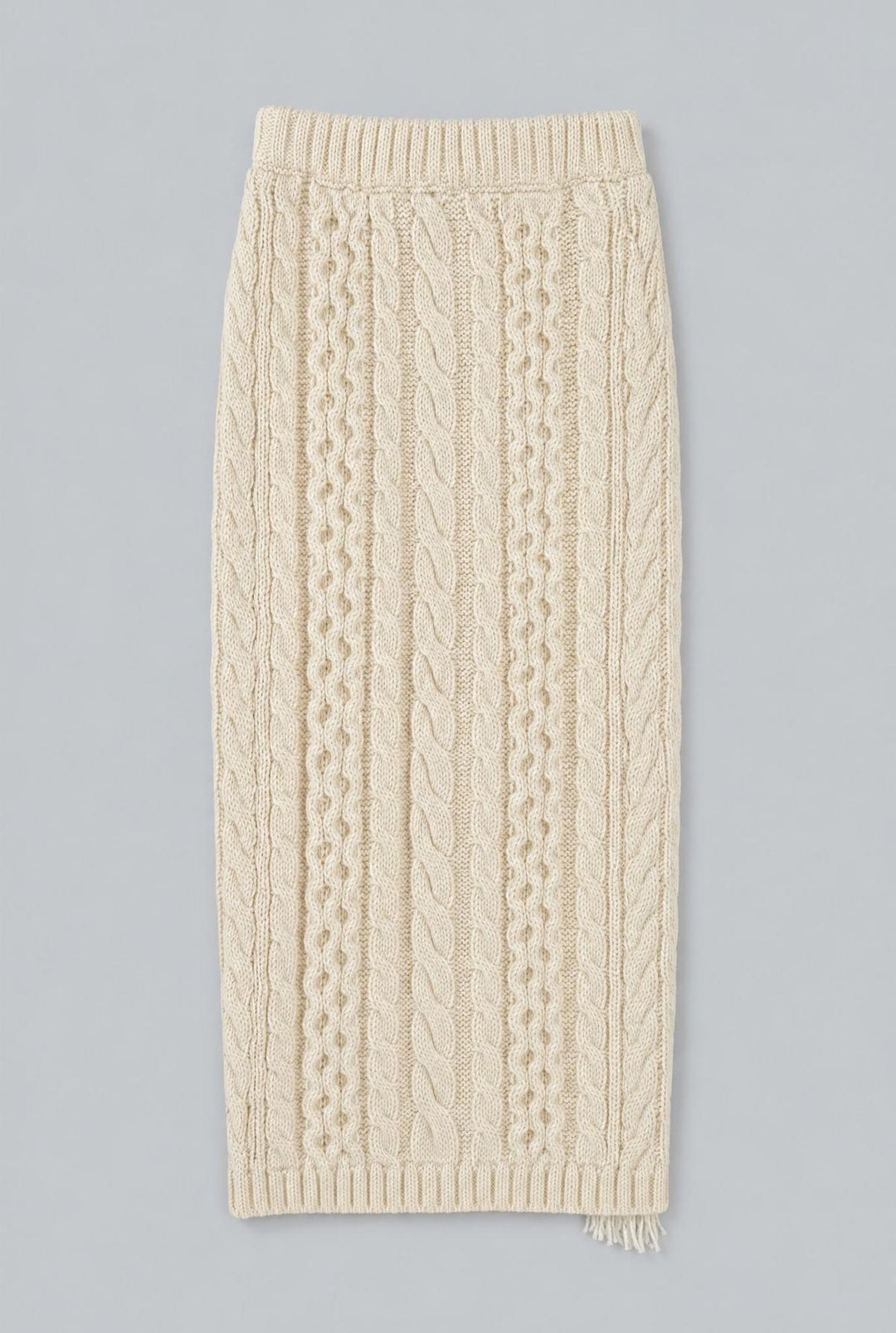 Cableknit Sweater Skirt - Ivory