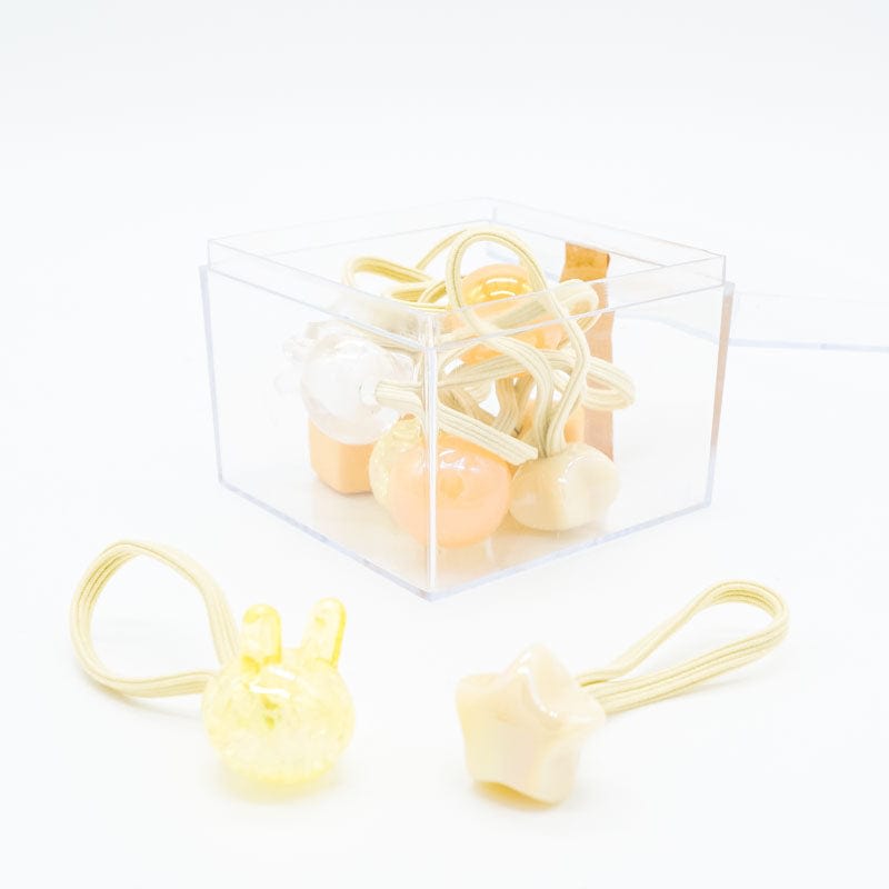 Hair Elastic 10Pc Box Set - Yellow